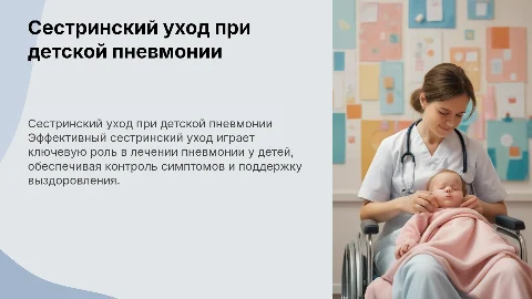 тема презентации: сестринский уход при пневмонии у детей