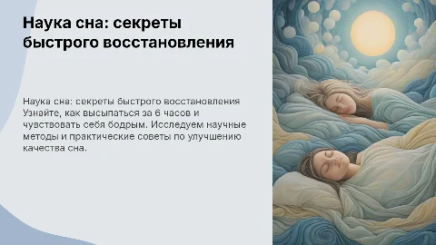 Наука сна: Как высыпаться за 6 часов и чувствовать себя отлично