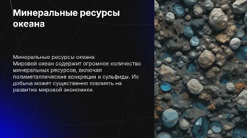 Минеральные ресурсы мирового океана